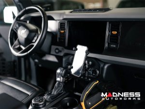 Ford Bronco Interior Upgrade - Center Console Molle Panels + Bridge - DV8 Ford Bronco Interior Upgrade - Center Console Molle Panels + Bridge - DV8